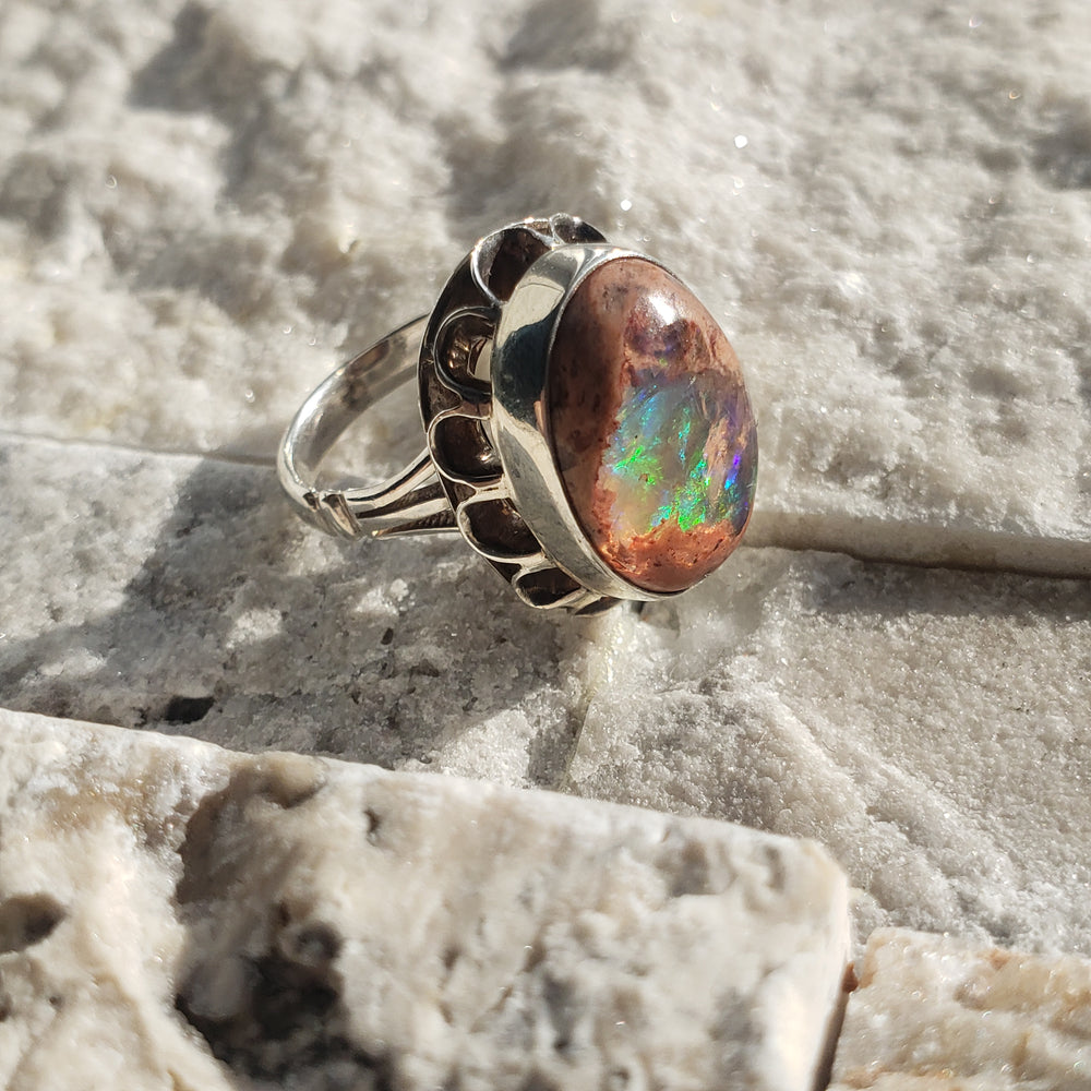Enchanting Opal in Matrix Ring / Cantera Opal Ring
