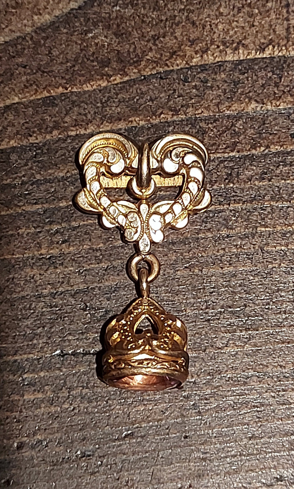 Antique Fob Watch Fob Miniature Fob Ribbon Fob Amethyst Fob