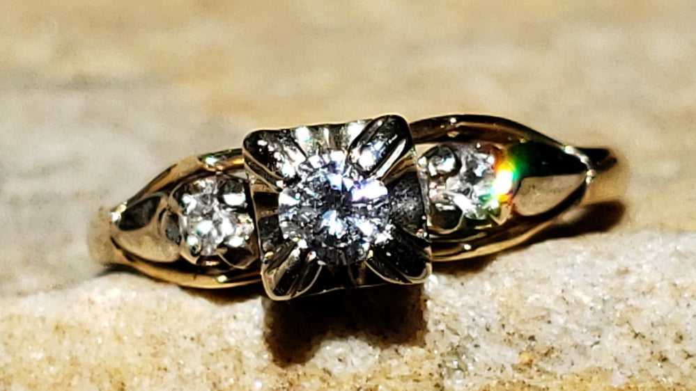 BIRKS BLUE 18k White Gold Diamond Engagement Ring, 0.15ct sz  6.5(estate)00013581 | eBay